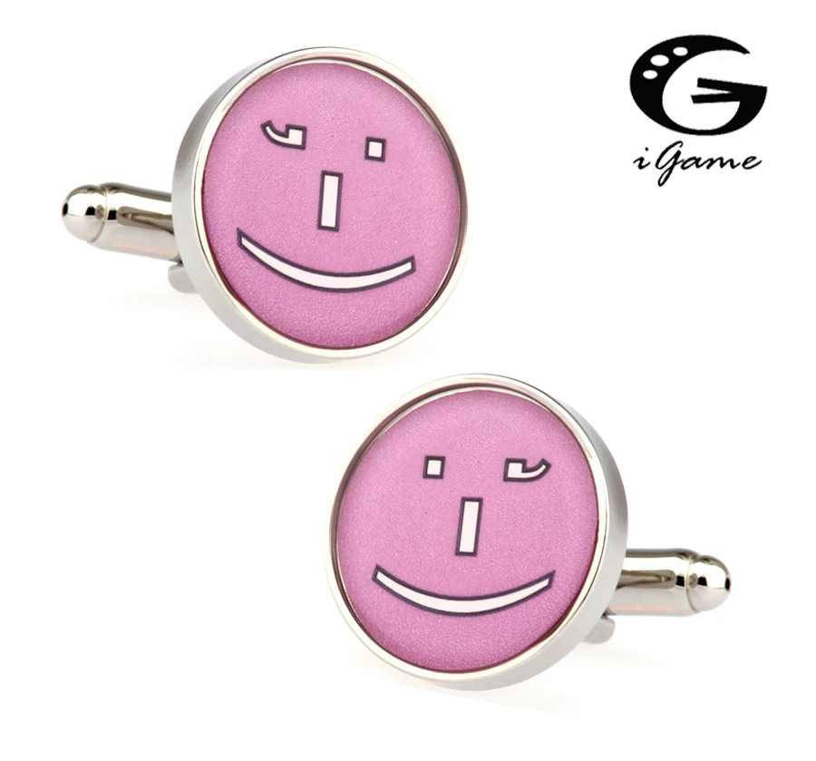 iGame Metal Cuff Links Pink Color Smile Face Design Hotsale Copper Material Free Shipping
iGame Metal Cuff Links Pink Color Smile Face Design Hotsale Copper Material Free Shipping