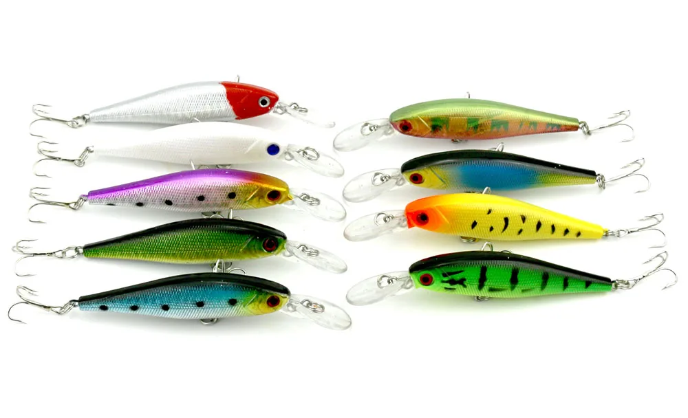 9 pcs Minnow fishing Lures Plastic Artificial swim bait Hard lure Jig fishing hooks (MI018)
9 pcs Minnow fishing Lures Plastic Artificial swim bait Hard lure Jig fishing hooks (MI018)