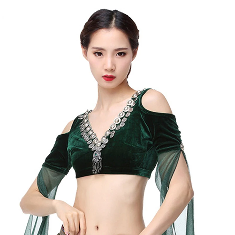 ATS Belly Dance Clothing Gypsy Tribal Dance Flannelette Tribal Tank Top Choli Tops Off Shoulder Backless Long Sleeves Women
ATS Belly Dance Clothing Gypsy Tribal Dance Flannelette Tribal Tank Top Choli Tops Off Shoulder Backless Long Sleeves Women