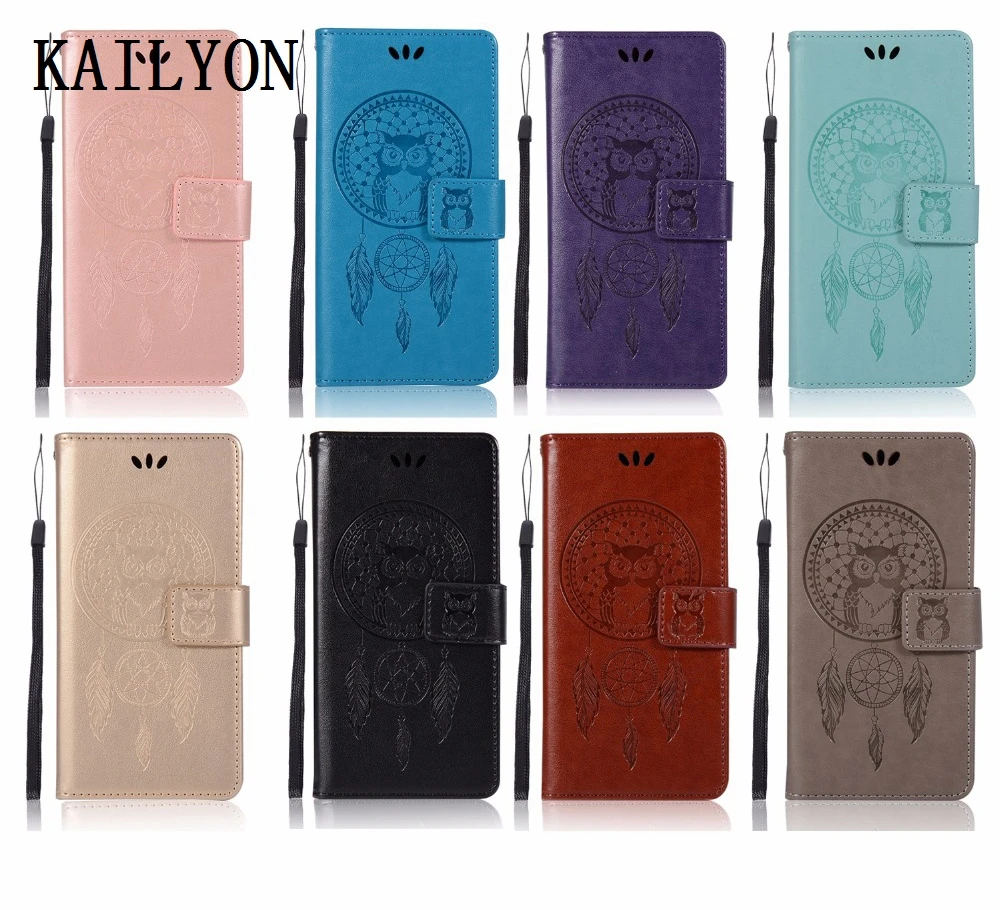 

KAILYON Pattern Owl Wind Chimes Leather Cases For HTC X10 Flip Cover Magnetic Wallet Stand Phone for HTC U11 phone case