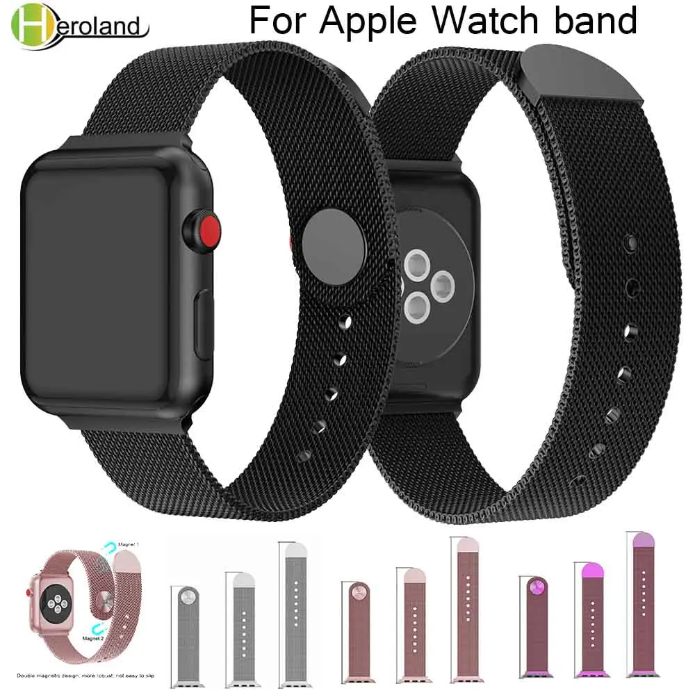 Роскошный ремешок из нержавеющей стали для apple watch band 42 мм/38 мм/44 мм/40 correa link