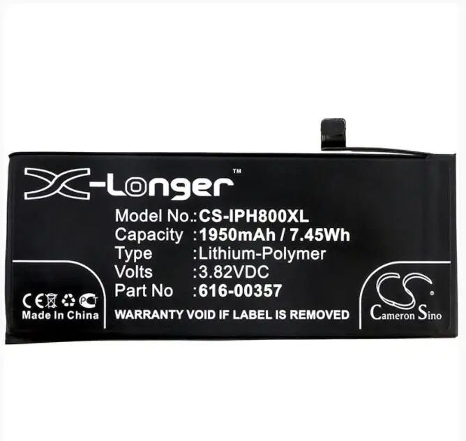 Cameron Sino 1950mAh battery for APPLE A1863 iPhone 8 MQ6K2LL/A MQ6L2LL/A MQ6M2LL/A MQ7F2LL/A MQ7G2LL/A MQ7H2LL/A MQ7H2ZP/A
Cameron Sino 1950mAh battery for APPLE A1863 iPhone 8 MQ6K2LL/A MQ6L2LL/A MQ6M2LL/A MQ7F2LL/A MQ7G2LL/A MQ7H2LL/A MQ7H2ZP/A