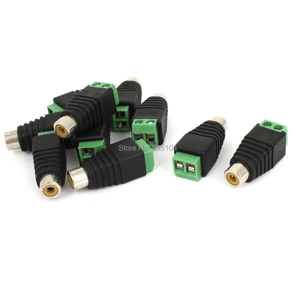UTP Coax Cat5/cat6 кабель для Av Balun Phono RCA гнездовой разъем винтовой терминал Аудио Видео