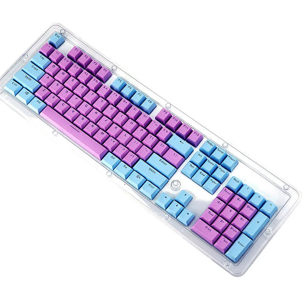 Полупрозрачные двухстворчатые PBT 104 KeyCaps с подсветкой для клавиатуры Cherry MX