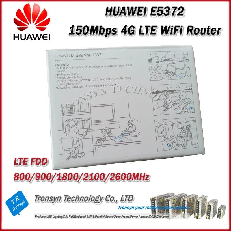 Original Unlock LTE FDD 150Mbps HUAWEI E5372 4G LTE Mobile WiFi Hotspot With Sim Card Slot Support B1 B3 B7 B8 B20
Original Unlock LTE FDD 150Mbps HUAWEI E5372 4G LTE Mobile WiFi Hotspot With Sim Card Slot Support B1 B3 B7 B8 B20