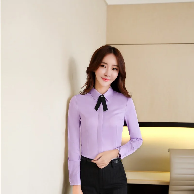 Novelty Purple Spring Fall Blouses Shirts For Business Women Work Wear Female Tops Clothes Blouse Plus Size Long Sleeve With Tie
Novelty Purple Spring Fall Blouses Shirts For Business Women Work Wear Female Tops Clothes Blouse Plus Size Long Sleeve With Tie