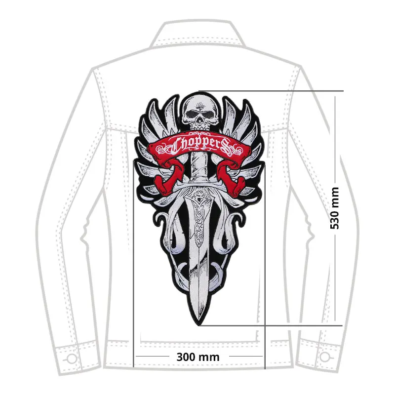 Motorcycle SWORD Skull Patches For Clothes Embroidered Custom MC Iron On Patches
Motorcycle SWORD Skull Patches For Clothes Embroidered Custom MC Iron On Patches