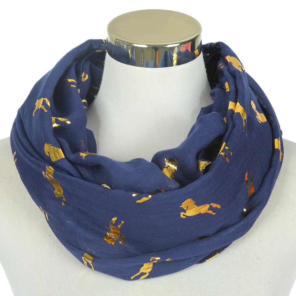 Winfox Fashion Lightweight Foil Gold White Black Horse Unicorn Scarves Snood Ring Scarf Foulard For Women Ladies Dropshipping
Winfox Fashion Lightweight Foil Gold White Black Horse Unicorn Scarves Snood Ring Scarf Foulard For Women Ladies Dropshipping