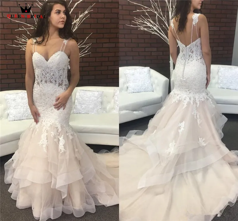 Hot Sale Sexy Mermaid Tulle Satin Lace Wedding Dress Vestidos De Novia Fashion Floor Length Marriage Gown HC61
Hot Sale Sexy Mermaid Tulle Satin Lace Wedding Dress Vestidos De Novia Fashion Floor Length Marriage Gown HC61