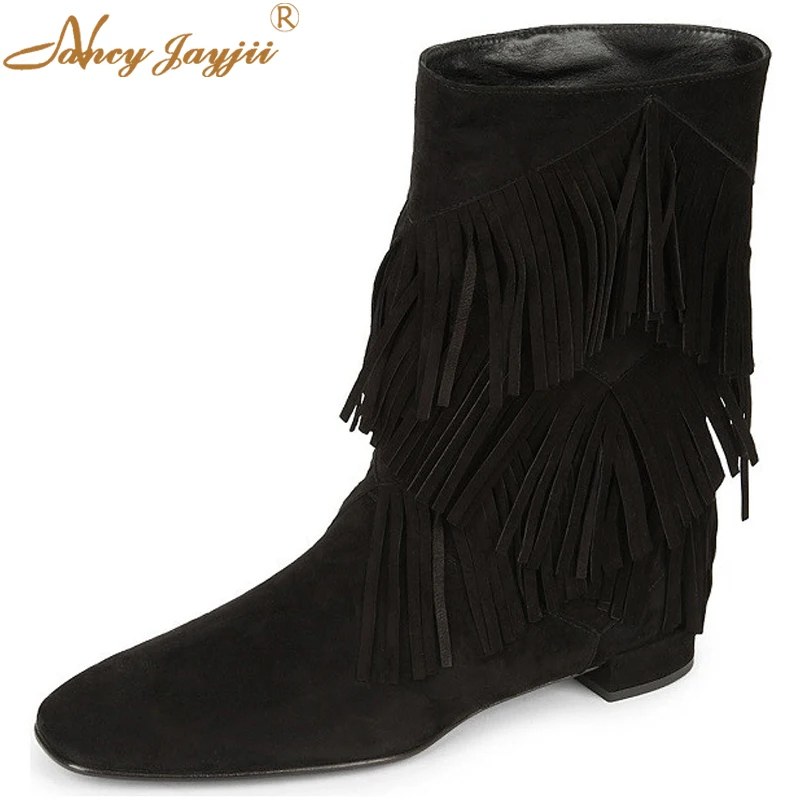Nancyjayjii Black Flock Fringe Women’S Modern Ankle Boots Round Toe Low Heels Woman’S Short Booties 2021 Winter Slip On Shoes
Nancyjayjii Black Flock Fringe Women’S Modern Ankle Boots Round Toe Low Heels Woman’S Short Booties 2021 Winter Slip On Shoes