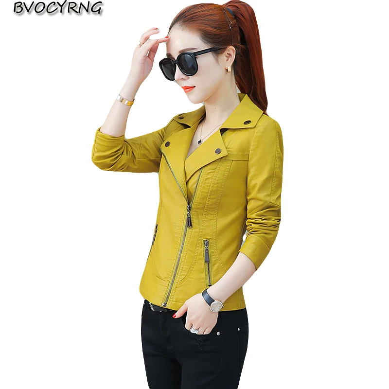 Leather Jacket Women's 2019 Spring Autumn slim female Short coat Tops Fashion PU leather Moto Outerwear big size women Jackets
Leather Jacket Women's 2019 Spring Autumn slim female Short coat Tops Fashion PU leather Moto Outerwear big size women Jackets