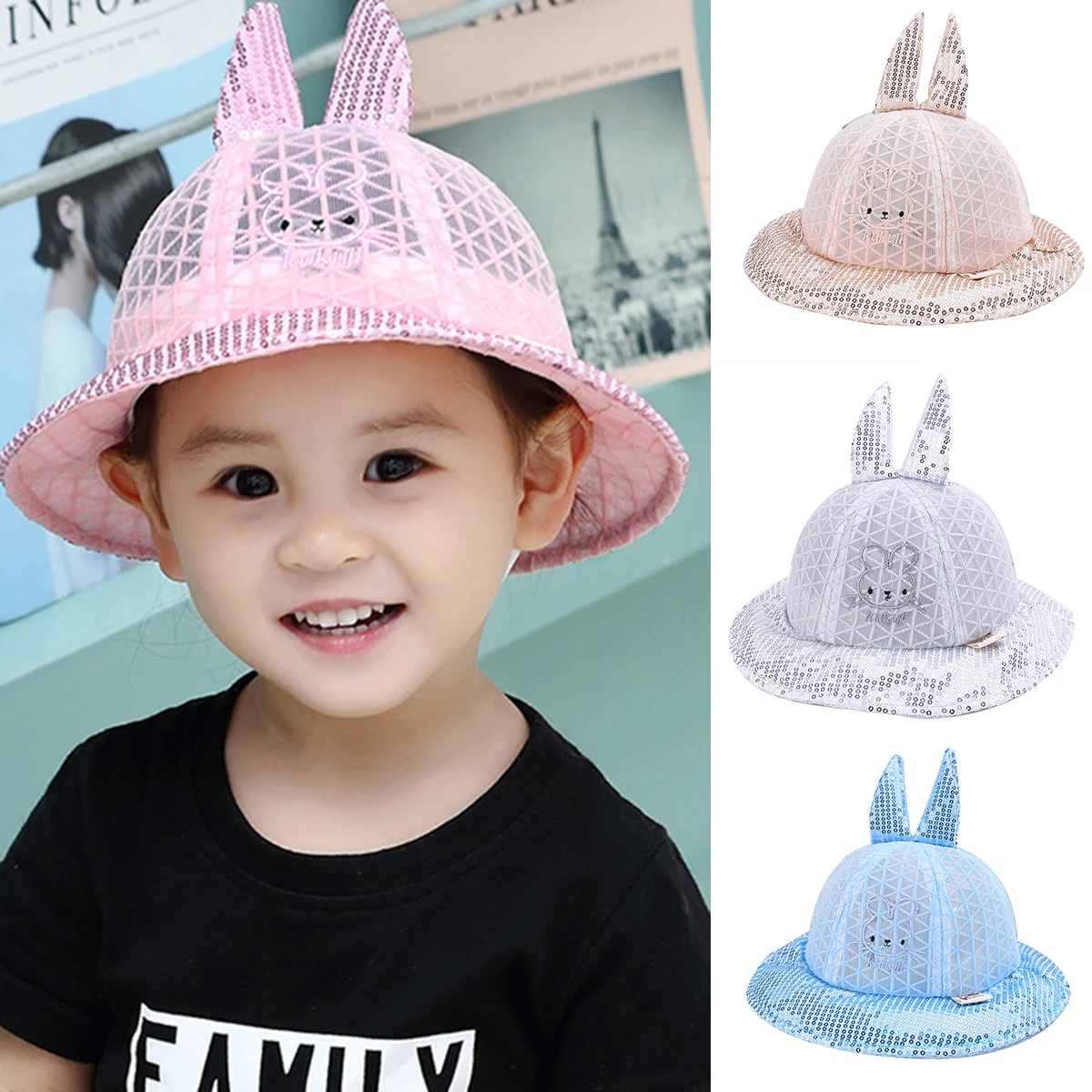 Summer Newborn Baby Summer Hat For Girls Bonnet Princess Mesh Baby Girls Sun Hat Cap Cartoon Ears Bucket Kids Sequins Cap Muts
Summer Newborn Baby Summer Hat For Girls Bonnet Princess Mesh Baby Girls Sun Hat Cap Cartoon Ears Bucket Kids Sequins Cap Muts