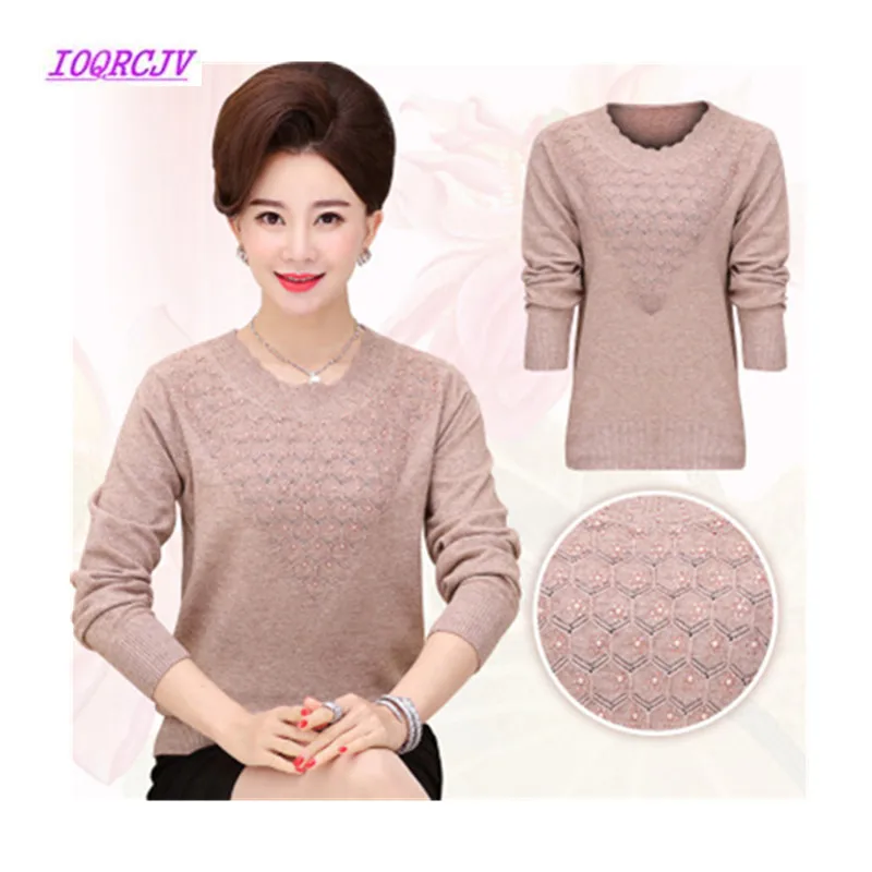 Spring Autumn Knitting Sweater 40-50-year-old middle-aged Mother dress Loose Large size 4XL sweater Long sleeve Women Tops B113
Spring Autumn Knitting Sweater 40-50-year-old middle-aged Mother dress Loose Large size 4XL sweater Long sleeve Women Tops B113
