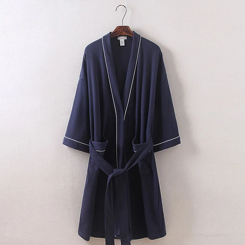 spring autumn summer Waffle cotton bathrobe man long design couples plus size robe male hotel travel
spring autumn summer Waffle cotton bathrobe man long design couples plus size robe male hotel travel