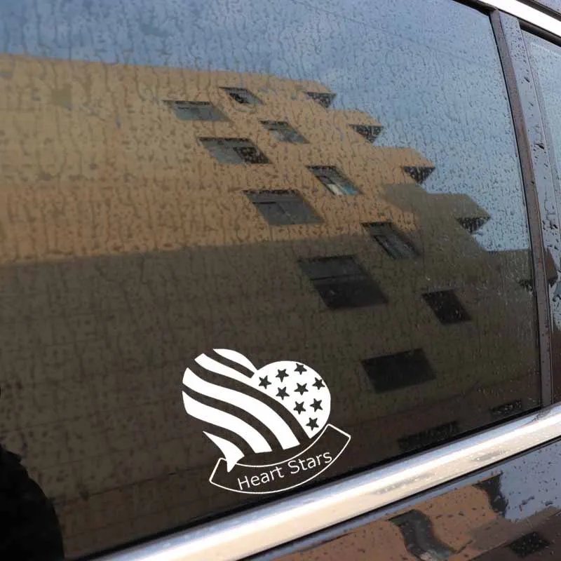 YJZT 13.5CM*14.2CM Heart Stars Vinyl Decal Personality Car Sticker Black/Silver C3-0668
YJZT 13.5CM*14.2CM Heart Stars Vinyl Decal Personality Car Sticker Black/Silver C3-0668