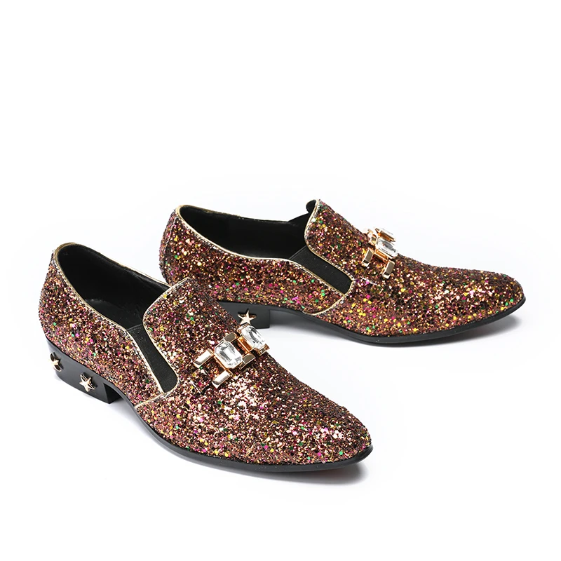 Rhinestone Glitter Men Shoes Slip-on Loafers Real Leather Oxfords High Quality Dress Zapatos Hombre 2018 Rome Stras Male Shoes
Rhinestone Glitter Men Shoes Slip-on Loafers Real Leather Oxfords High Quality Dress Zapatos Hombre 2018 Rome Stras Male Shoes