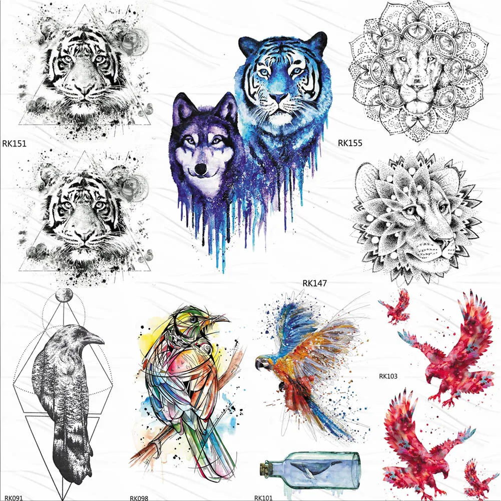 OMMGO Galaxy Wolf Tiger Triangle Temporary Tattoos Sticker Geometric Custom Tattoo Henna Tribal Body Art Fake Tatoos Women Men
OMMGO Galaxy Wolf Tiger Triangle Temporary Tattoos Sticker Geometric Custom Tattoo Henna Tribal Body Art Fake Tatoos Women Men