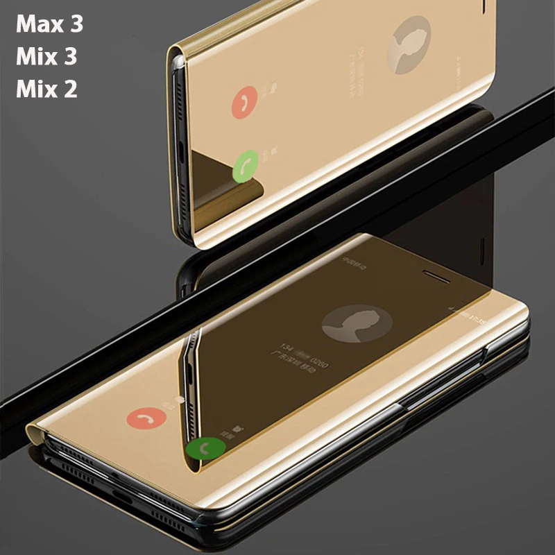 Фото YonLinTan флип Smart mi rror чехол для телефона Xiaomi Mix 2 Zenfone 3 Max Max3 Жесткий кожаный Clear View из
