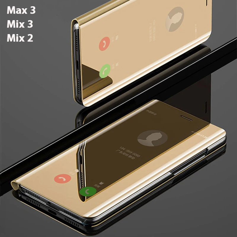 YonLinTan флип Smart mi rror чехол для телефона Xiaomi Mix 2 Zenfone 3 Max Max3 Жесткий кожаный Clear View из