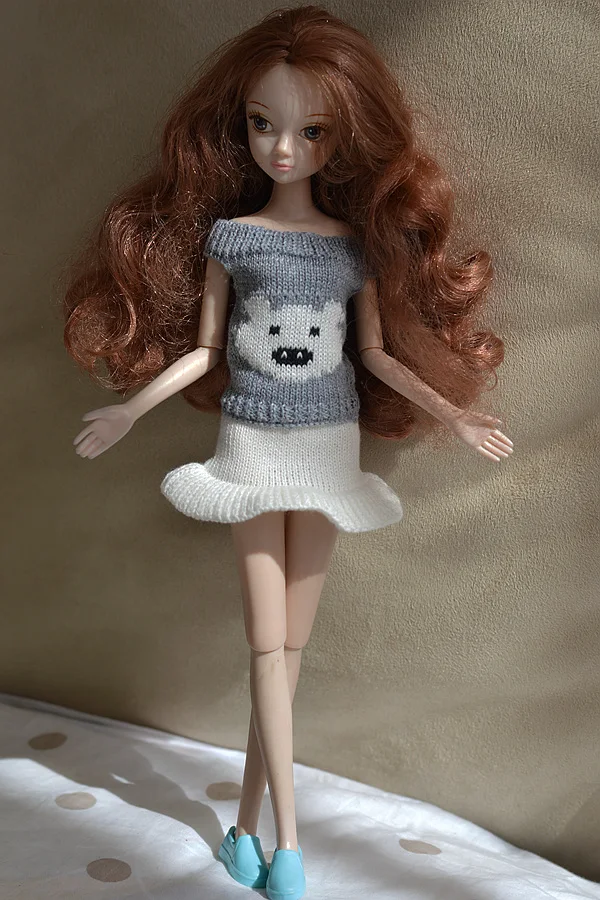 Gray Sweater + white skirt,New 2016 Wool Weave Knit Lint Sweater Winter Wear Clothing Outfit Set Clothes For Kurhn Barbie Doll
Gray Sweater + white skirt,New 2016 Wool Weave Knit Lint Sweater Winter Wear Clothing Outfit Set Clothes For Kurhn Barbie Doll
