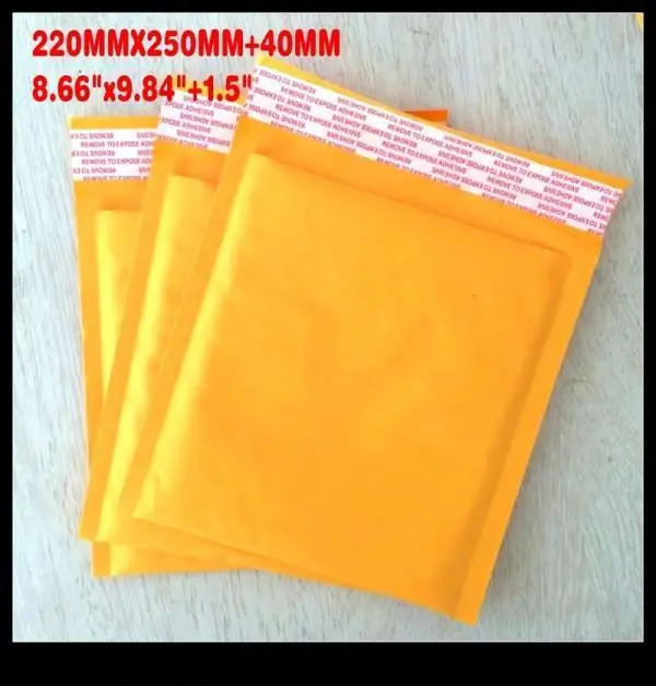 Packing Bags 8.66"x9.84" 220mmx250mm Kraft Paper Air Bubble Envelope Paper Airmail Bag Mailers Without Printing For Shipping
Packing Bags 8.66"x9.84" 220mmx250mm Kraft Paper Air Bubble Envelope Paper Airmail Bag Mailers Without Printing For Shipping