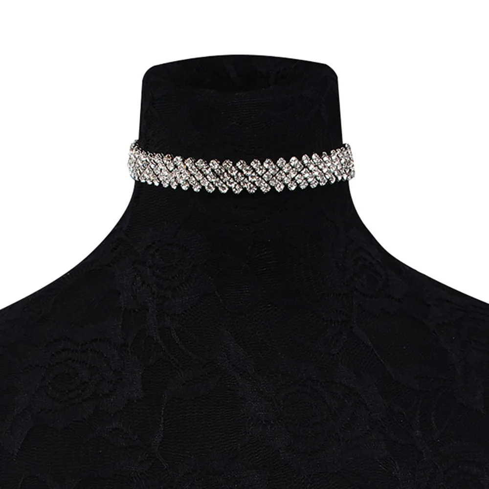 SHIXIN Fashion Luxury Charms Shining Full Crystal Rhinestone Choker Necklace for Women Elegant Lady Jewelry Collier Female Gifts
SHIXIN Fashion Luxury Charms Shining Full Crystal Rhinestone Choker Necklace for Women Elegant Lady Jewelry Collier Female Gifts