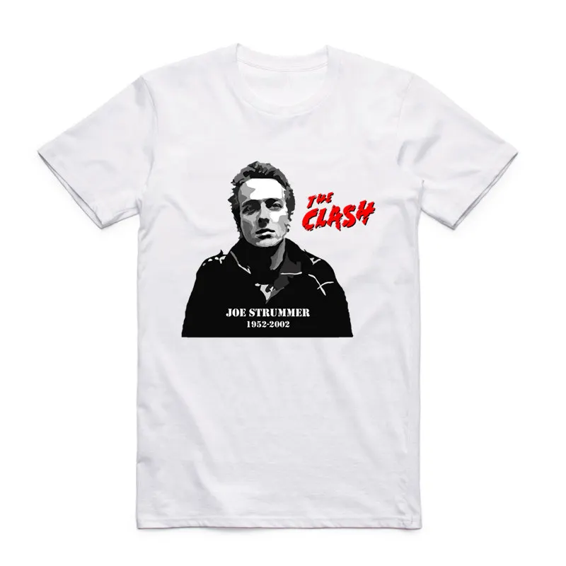 2017 Мужская и женская модная футболка с принтом музыкальной группы The chock joe Strummer