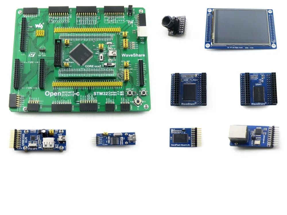 STM32 Board ARM Cortex-M4 STM32F407ZxT6 + 3.2inch 320x240 Touch LCD+8 Module Kit Development = Open407Z-C Package A | Электронные