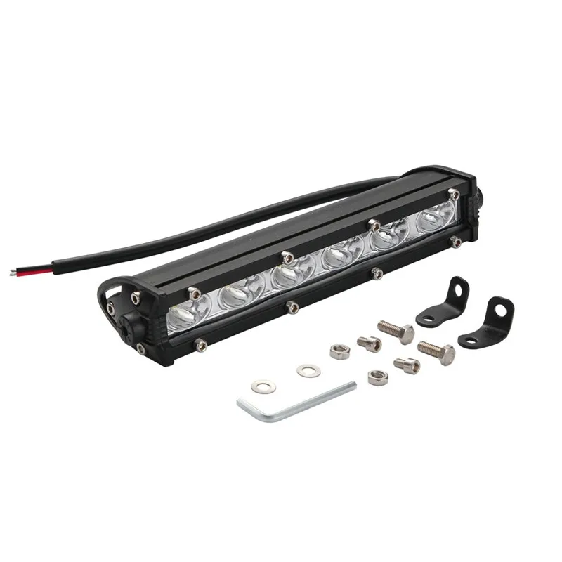 kongyide Car Light Single Row Slim LED Straight Bar 6LED/12LED/24LED 6000K 4x4 Boat Truck Spotlight mar5 | Автомобили и мотоциклы