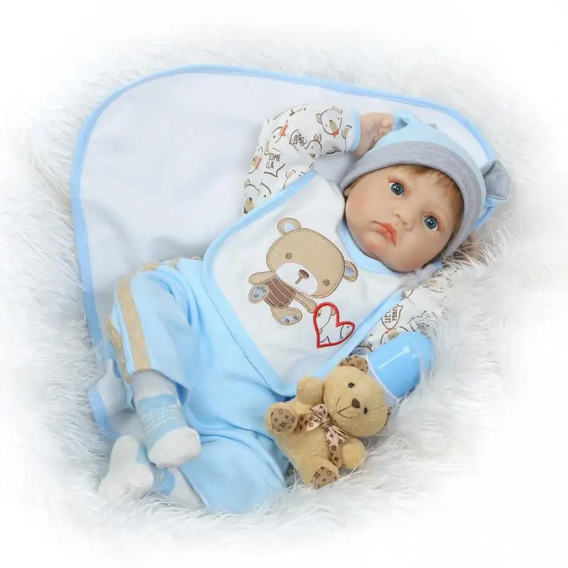 22'' 55cm Handmade Lifelike Cute Baby Girl Doll Silicone Vinyl Reborn Newborn Dolls+Clothes Children Birthday Gifts
22'' 55cm Handmade Lifelike Cute Baby Girl Doll Silicone Vinyl Reborn Newborn Dolls+Clothes Children Birthday Gifts