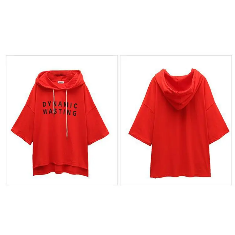 Women 2019 Summer Loose Simple Letter Print Hooded Short-sleeved Tops+ Drawstring Solid Color Shorts Two-Piece Female Suit
Women 2019 Summer Loose Simple Letter Print Hooded Short-sleeved Tops+ Drawstring Solid Color Shorts Two-Piece Female Suit