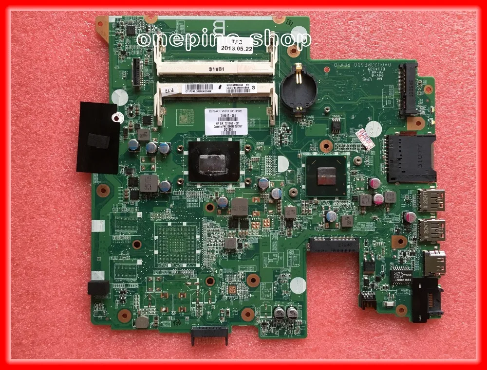 718917-001 718917-501 for HP Sleekbook 14-1000 Laptop Motherboard i3-2375M Tested working
718917-001 718917-501 for HP Sleekbook 14-1000 Laptop Motherboard i3-2375M Tested working