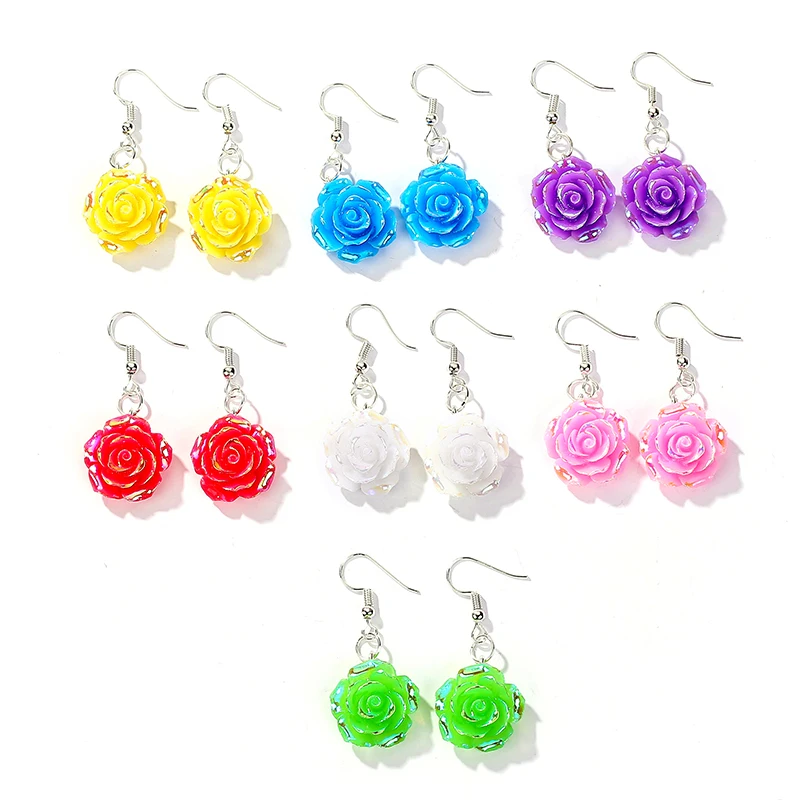 1pair Fashion Craft Rose Drop Earrings Flower Resin earring for Birthday Gift Child Girls Teens Jewelry
1pair Fashion Craft Rose Drop Earrings Flower Resin earring for Birthday Gift Child Girls Teens Jewelry