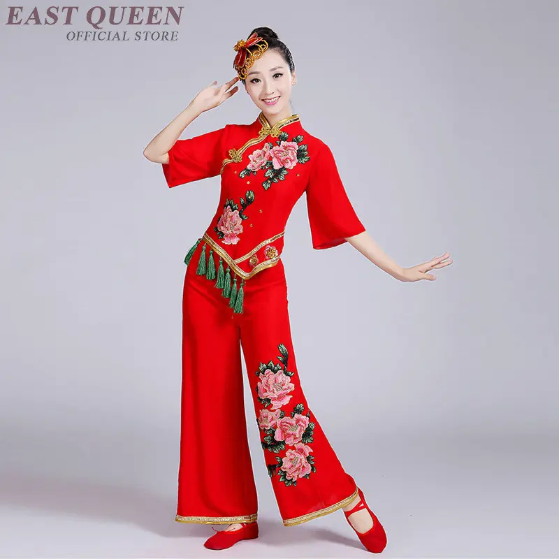 

Оптовая продажа, Китайский народный танцевальный костюм Yangko Fan Drum Одежда для танцев для женщин Yangge XXL FF043 YQ