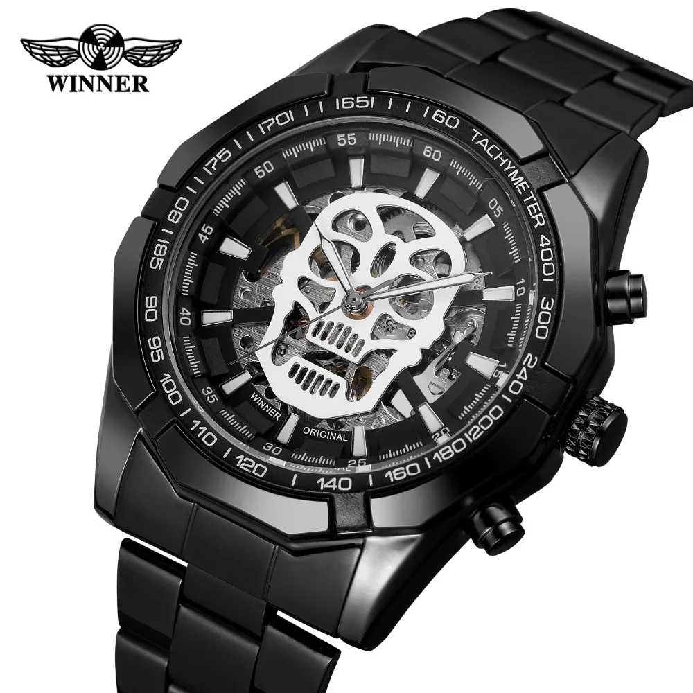 T-Winner Men's Automatic Self-wind Skeleton Antique Steampunk Skull Dial Analog Watch with Stainless Steel Bracelet WRG8154M4
T-Winner Men's Automatic Self-wind Skeleton Antique Steampunk Skull Dial Analog Watch with Stainless Steel Bracelet WRG8154M4