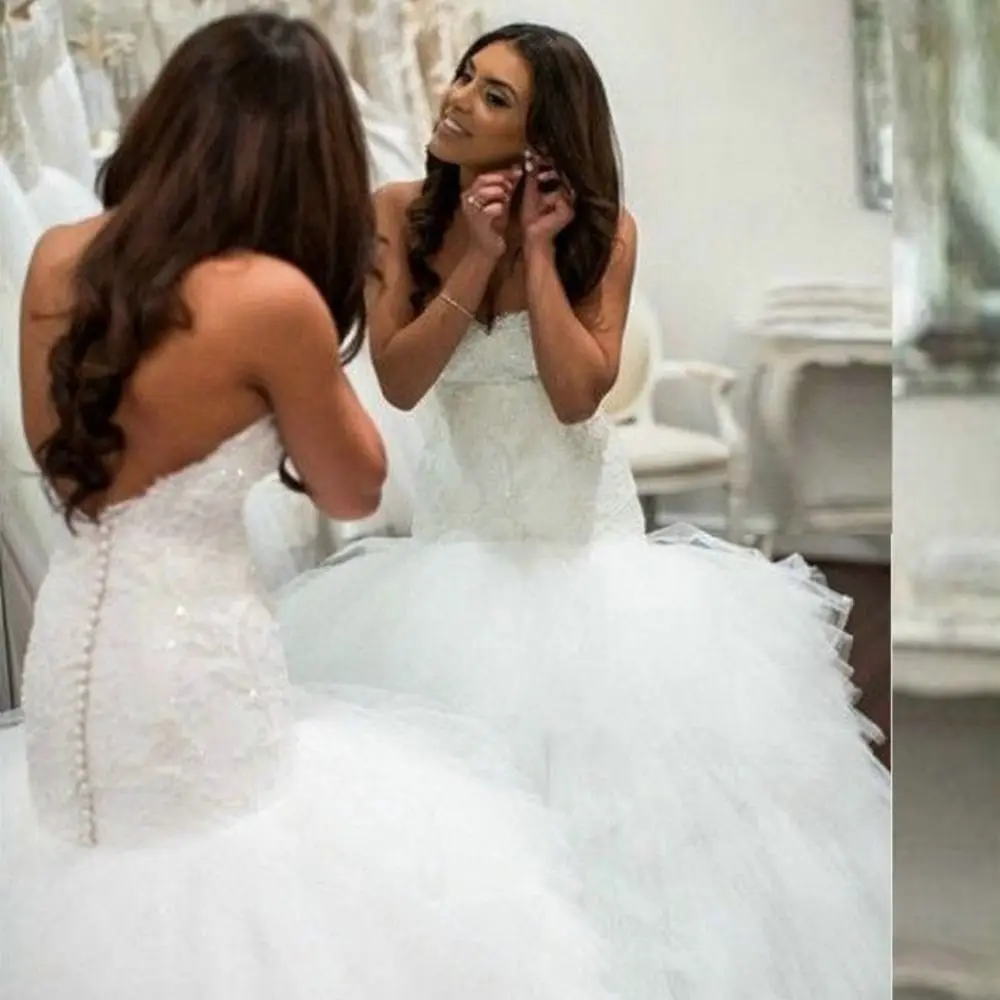 Backless Vestido De Noiva Muslim Wedding Dresses Mermaid Sweetheart Tulle Lace Beaded Boho Dubai Arabic Wedding Gown Bridal
Backless Vestido De Noiva Muslim Wedding Dresses Mermaid Sweetheart Tulle Lace Beaded Boho Dubai Arabic Wedding Gown Bridal