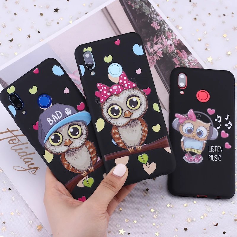 Силиконовый чехол для телефона Xiaomi Mi Redmi Note 5 6 7 8 9 10 lite Pro Plus с милой совой и