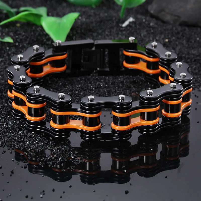 New jewelry wholesale multi - color inter phase chain bracelet titanium steel men 's | Украшения и аксессуары