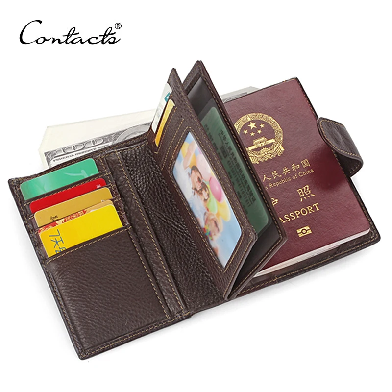 CONTACT'S Real Genuine Leather Men Passport Holder Wallets Man Portomonee Passport Cover Purse Brand Male Credit Card Wallet
CONTACT'S Real Genuine Leather Men Passport Holder Wallets Man Portomonee Passport Cover Purse Brand Male Credit Card Wallet