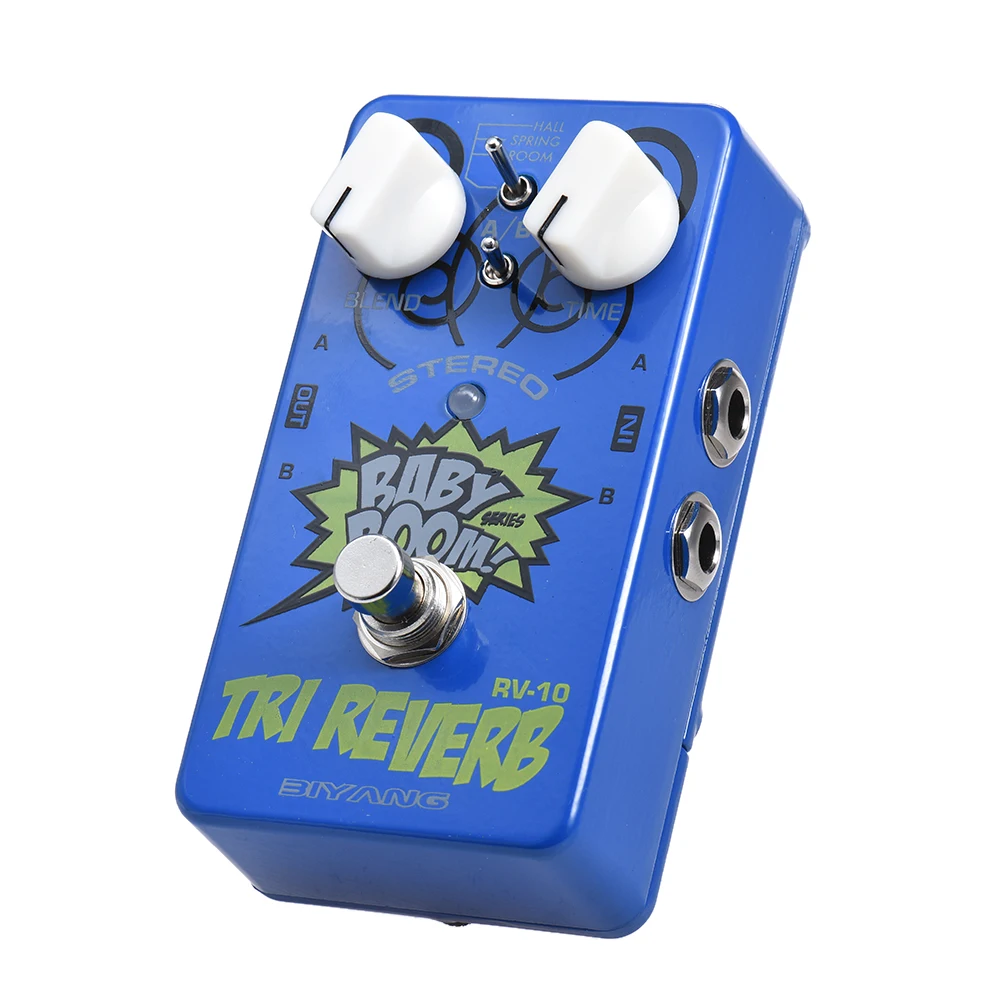 BIYANG RV-10 Stereo Reverb Guitar Effect Pedal BABY BOOM Series 3 Modes True Bypass Full Metal Shell With TIME control knobs
BIYANG RV-10 Stereo Reverb Guitar Effect Pedal BABY BOOM Series 3 Modes True Bypass Full Metal Shell With TIME control knobs