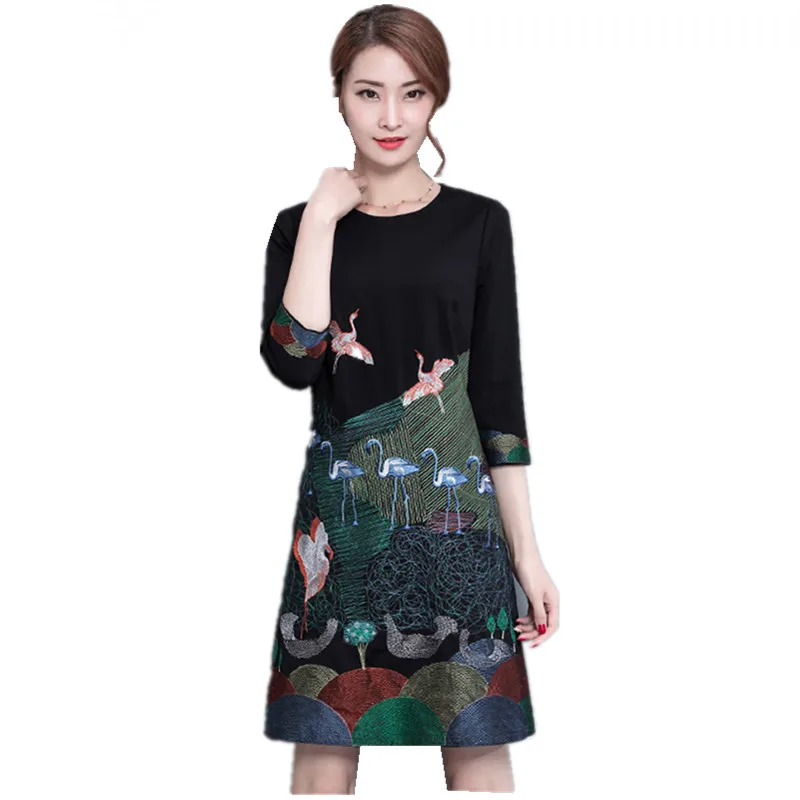 JSXDHK Plus Size Office Lady Autumn Women Dress 2021 Casual Embroidery Floral Animal Pattern Three Quarter Sleeve Dress S-3XL
JSXDHK Plus Size Office Lady Autumn Women Dress 2021 Casual Embroidery Floral Animal Pattern Three Quarter Sleeve Dress S-3XL