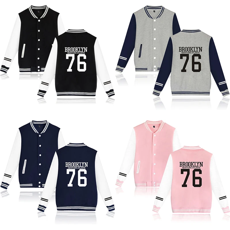 New BROOKLYN 76 Baseball Jacket Coat Fashion Hip Hop Men Women Hoodie Sweatshirts Casual Long Sleeve Unisex Hoodies Jackets Tops
New BROOKLYN 76 Baseball Jacket Coat Fashion Hip Hop Men Women Hoodie Sweatshirts Casual Long Sleeve Unisex Hoodies Jackets Tops