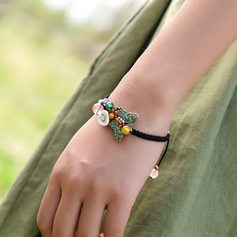 BOEYCJR Ethnic Copper Butterfly Braided Rope Bangles & Bracelets Handmade Jewelry Vintage Braided Bracelet for Women Gift
BOEYCJR Ethnic Copper Butterfly Braided Rope Bangles & Bracelets Handmade Jewelry Vintage Braided Bracelet for Women Gift
