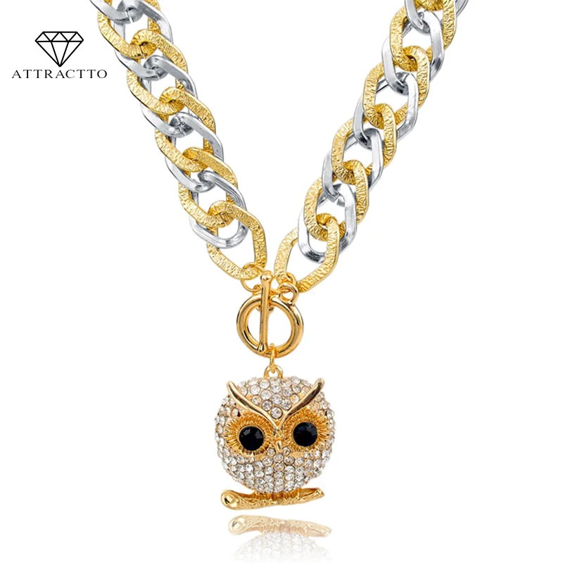 ATTRACTTO Vintage Jewelry For Women Gold/Silver Plated Statement Necklaces & Pendants Long Chain Owl Pendant Necklace SNE150783
ATTRACTTO Vintage Jewelry For Women Gold/Silver Plated Statement Necklaces & Pendants Long Chain Owl Pendant Necklace SNE150783