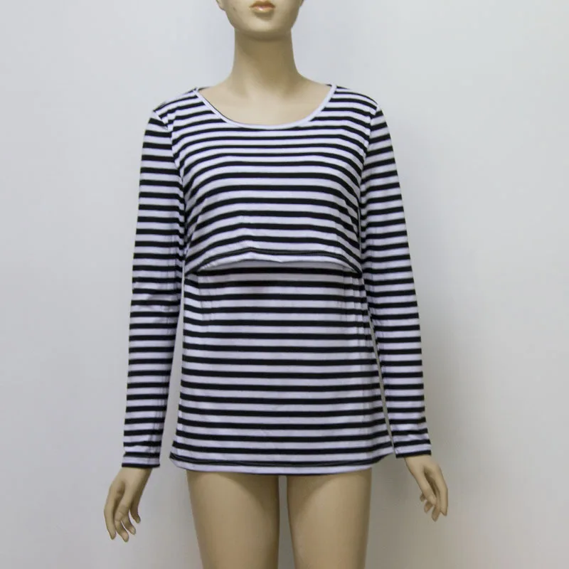 Maternity Striped T-shirt Long Sleeved Nursing Tops Breastfeeding Clothes For Pregnant Women Feeding Pregnancy Gravidas Clothing
Maternity Striped T-shirt Long Sleeved Nursing Tops Breastfeeding Clothes For Pregnant Women Feeding Pregnancy Gravidas Clothing