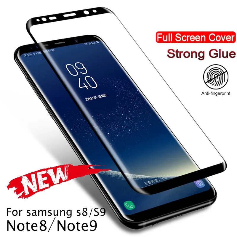 Full Curved Screen Protector glass For Samsung Galaxy S9 S8 Plus Note 9 Tempered Glass For Samsung Note8 S9 S8 Cover Glass Film
Full Curved Screen Protector glass For Samsung Galaxy S9 S8 Plus Note 9 Tempered Glass For Samsung Note8 S9 S8 Cover Glass Film