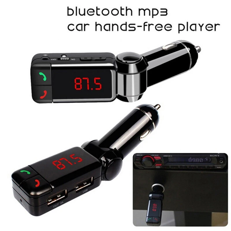 Беспроводной Bluetooth FM передатчик автомобильный MP3 аудио плеер модулятор комплект