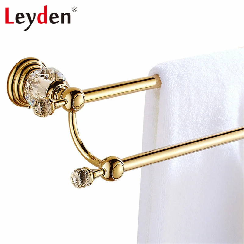 Leyden роскошное полотенце для ванной комнаты Кристальный двойной держатель