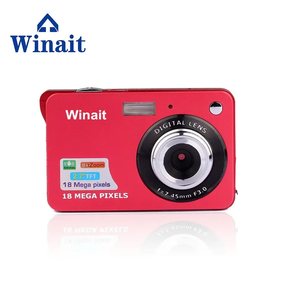 Недорогая компактная цифровая камера Winait 2 7 дюйма 18 МП неподвижная с 8-кратным