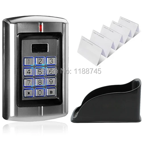 Металлический дверной контроллер доступа RFID EM, 125 кГц, клавиатура + 10 белых карт + дождевик
Металлический дверной контроллер доступа RFID EM, 125 кГц, клавиатура + 10 белых карт + дождевик